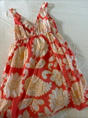 Old Navy Coral & Cream Floral Sundress